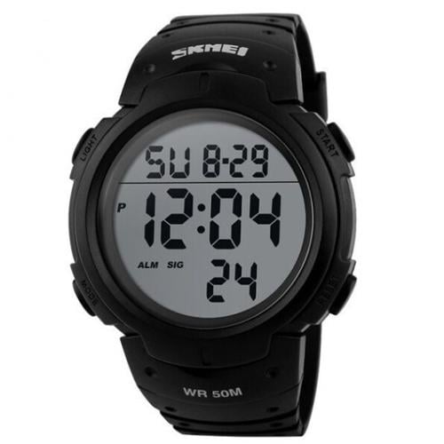 Наручные часы мужские Skmei 1068BK с водозащитой 50 м Черный (29425049)