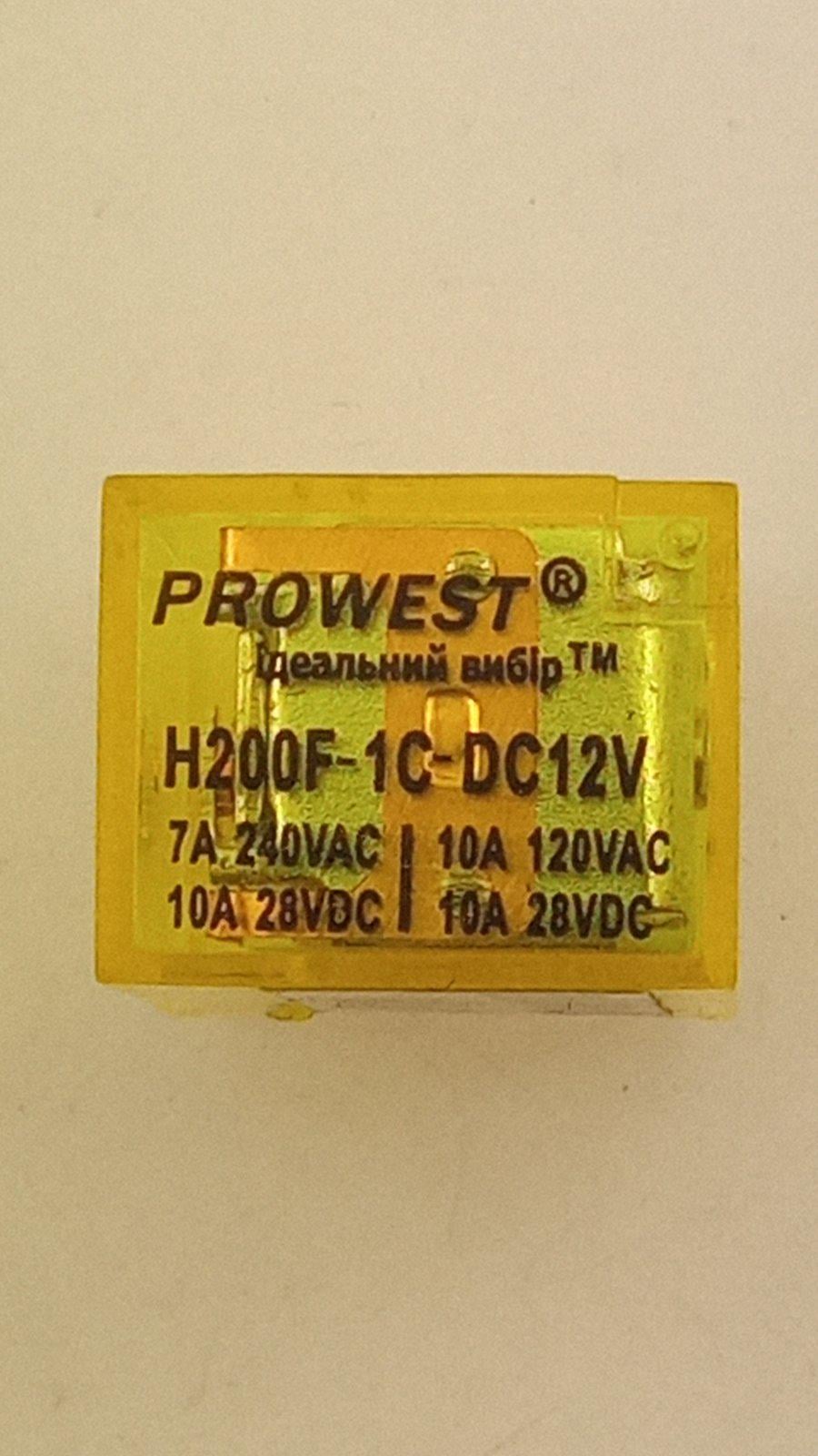 Реле H200F-1C-DC12V 7A/240VAC:10A/28VDC