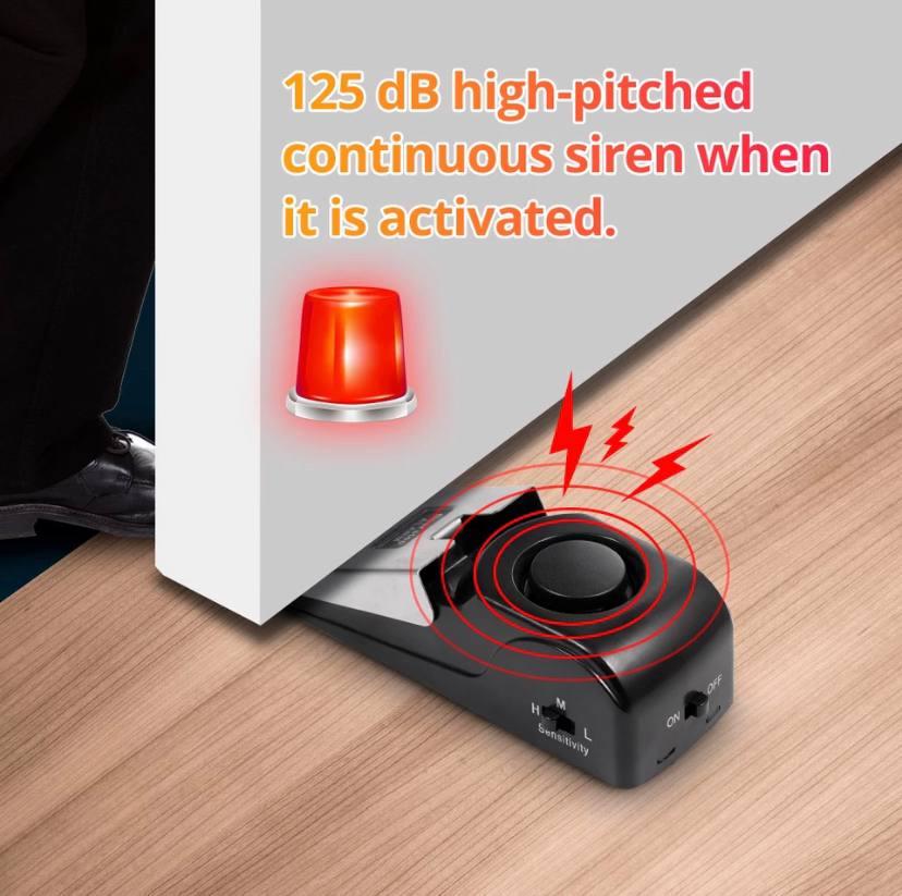 Сигналізація для дверей Door Stop Alarm Чорний 1122112 - фото 2