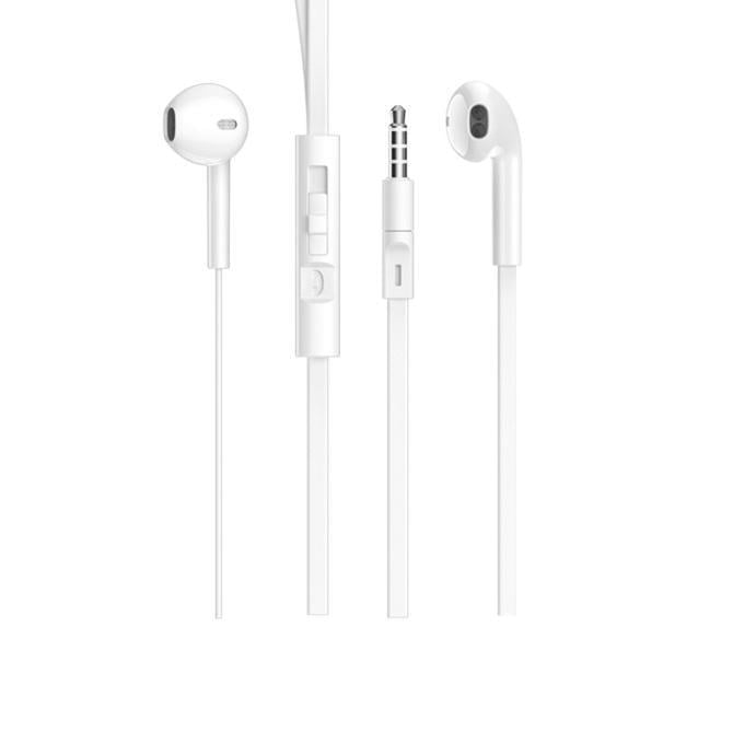 Наушники проводные Borofone BM23 1,2 м с микрофоном White (BM23W)