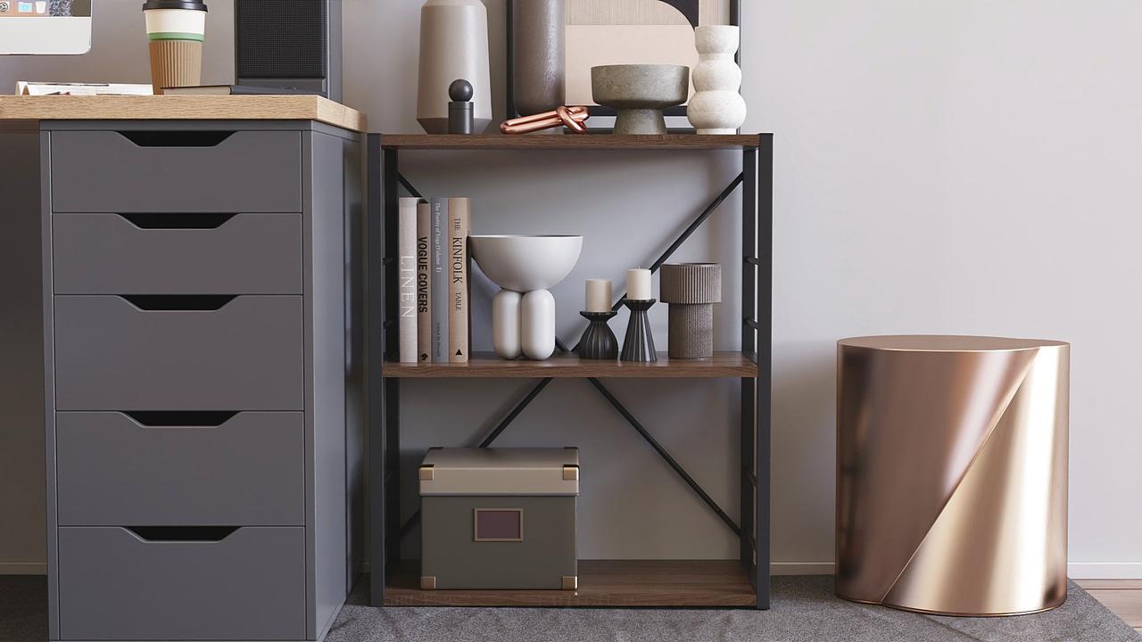 Етажерка Ferrum-decor Konekt 3/60 метал/ДСП Чорний/Бетон (FRD-104256) - фото 4 Етажерка Ferrum-decor Konekt 3/60 метал/ДСП Чорний/Бетон (FRD-104256) - фото 4