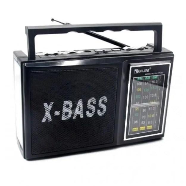 Радиоприемник Golon RX-177 LED фонарик аккумуляторный Черный (21574129)