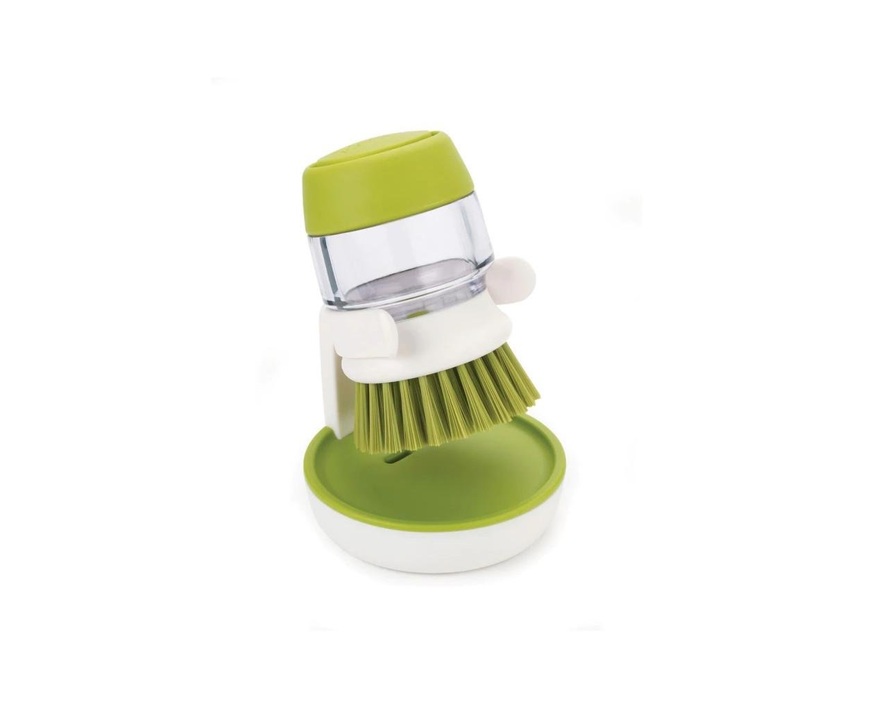Щетка для посуды Joseph Joseph CleanTech с дозатором жидкого мыла Palm Scrub Green (85004