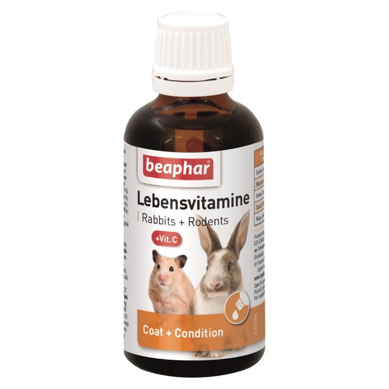 Вітамінний комплекс для кролів та гризунів Beaphar Lebensvitamine Coat & Condition (1317130) - фото 1