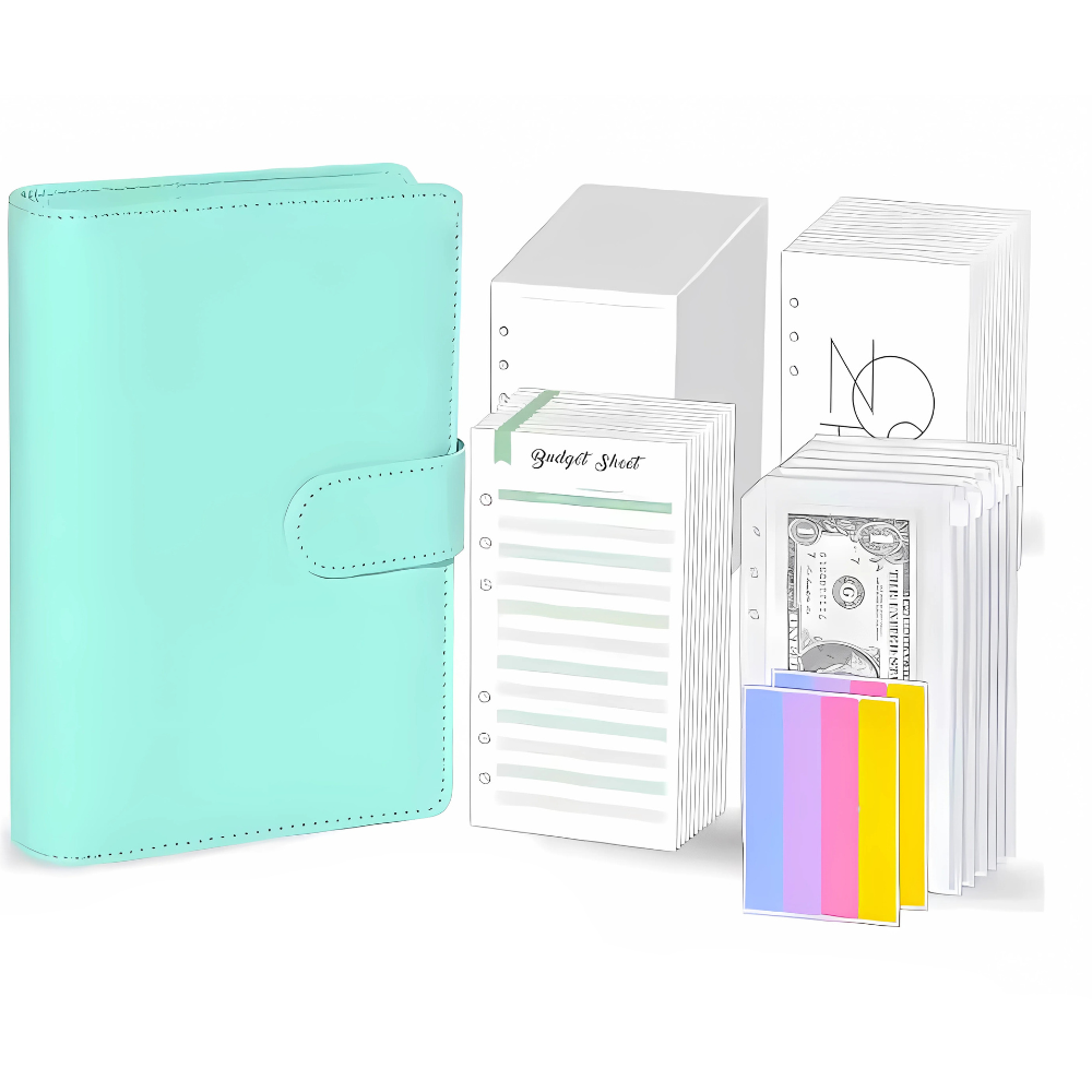 Блокнот-планер для грошей бюджету та зберігання фінансів/для ведення обліку доходу формат А6 Бірюзовий - фото 1 Блокнот-планер для грошей бюджету та зберігання фінансів/для ведення обліку доходу формат А6 Бірюзовий - фото 1