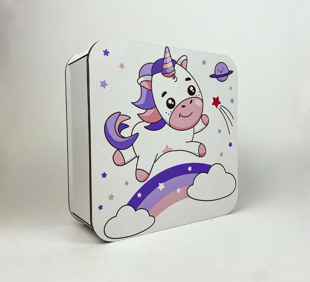 Коробка квадратна "Єдиноріг" (5769)
