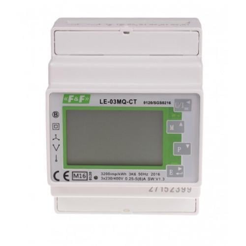 Лічильник електроенергії F&F LE-03MQ-CT 3х230/400V 3х5A (27878824)
