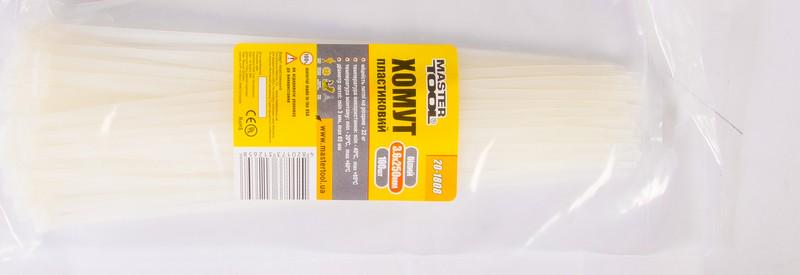 Хомут пластиковий MasterTool 3,6х250 мм 100 шт. (20-1808)