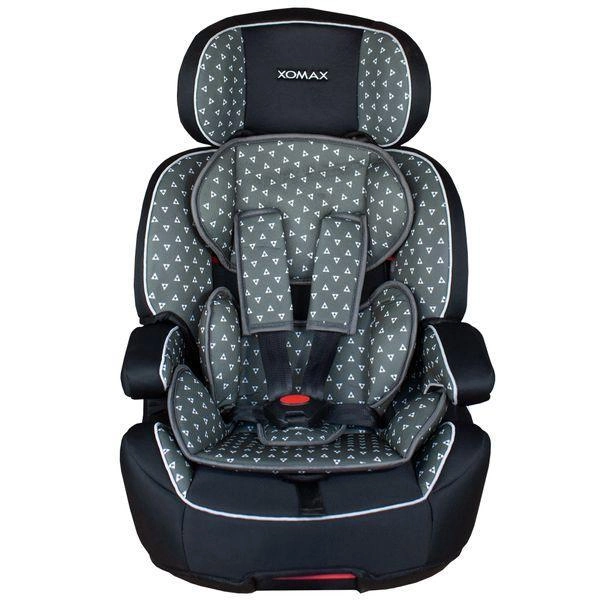 Автокресло XOMAX с ISOFIX группа 1/2/3 до 36 кг до 12 лет Серый