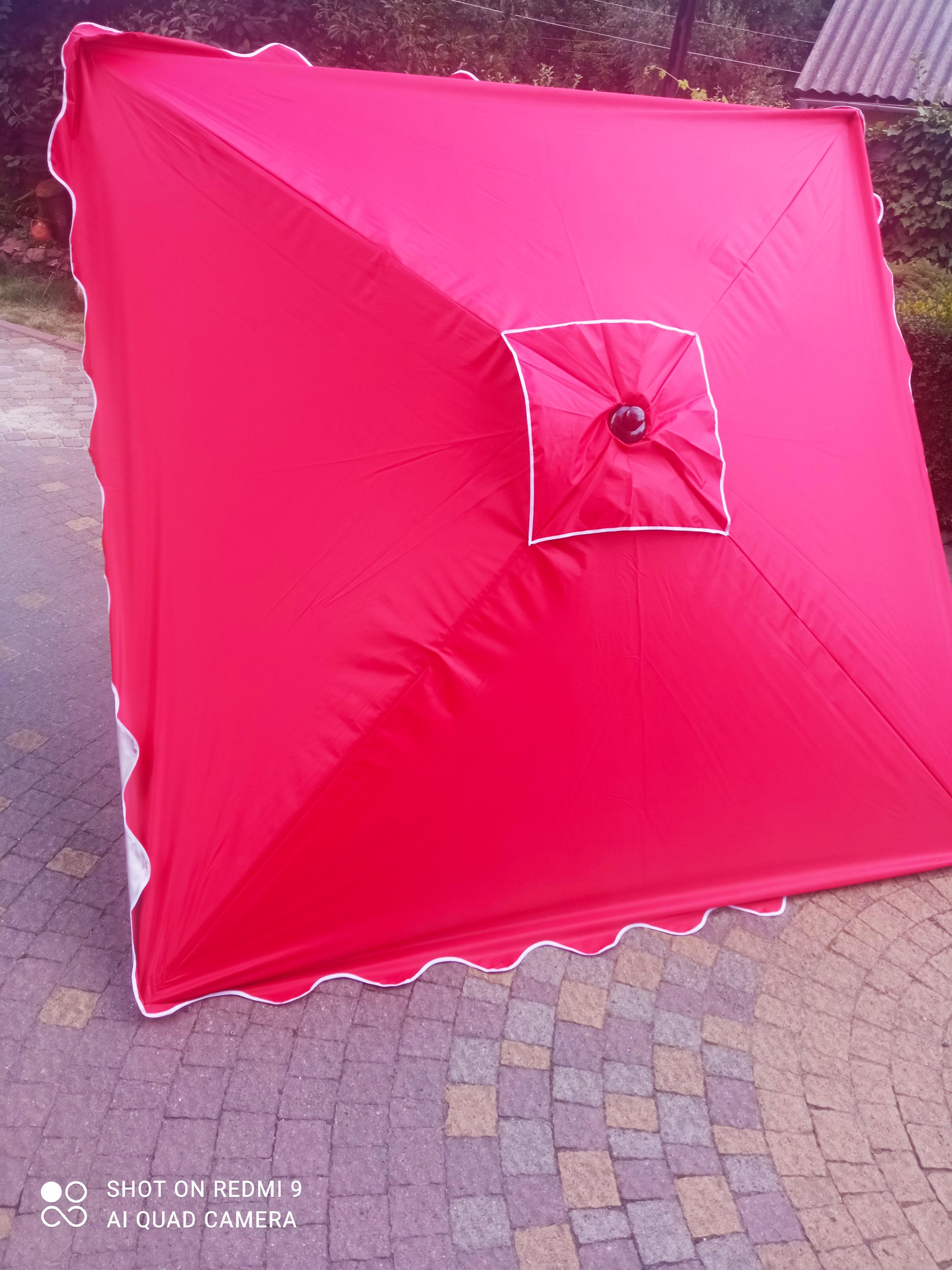 Зонт торговый с клапаном 3х2 м Красный/Серебряный (25410437) - фото 2 Зонт торговый с клапаном 3х2 м Красный/Серебряный (25410437) - фото 2