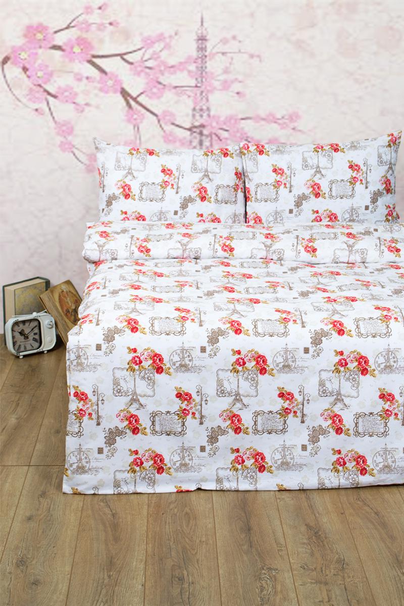 Комплект постільної білизни Lotus La Clef ранфорс двоспальний Червоний (20064)