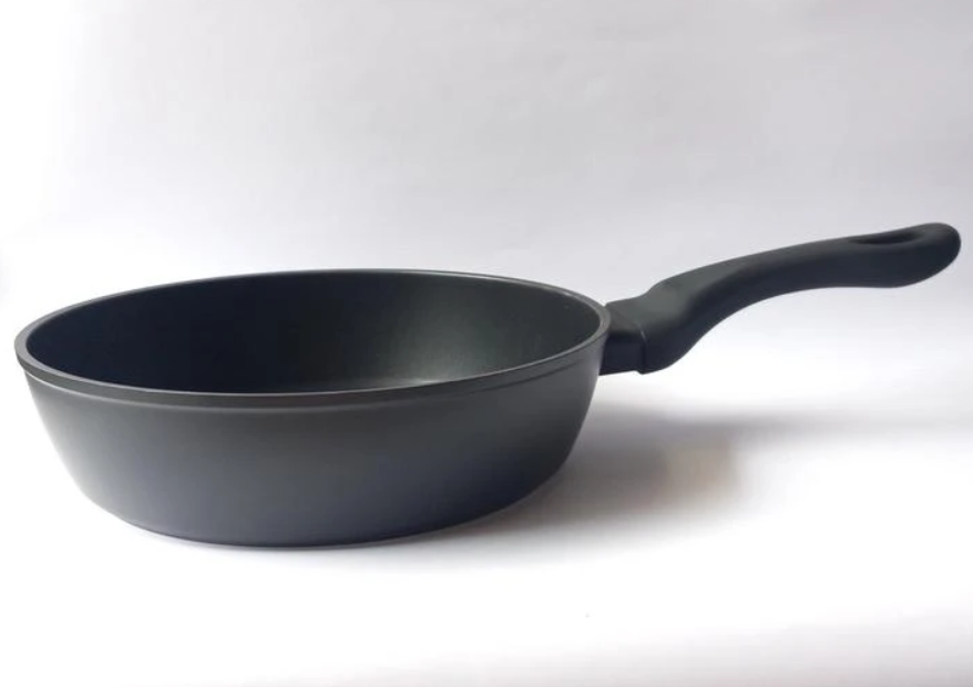 Сковорода глубокая Benson с алмазным антипригарным покрытием и крышкой 24 см (BN-448)