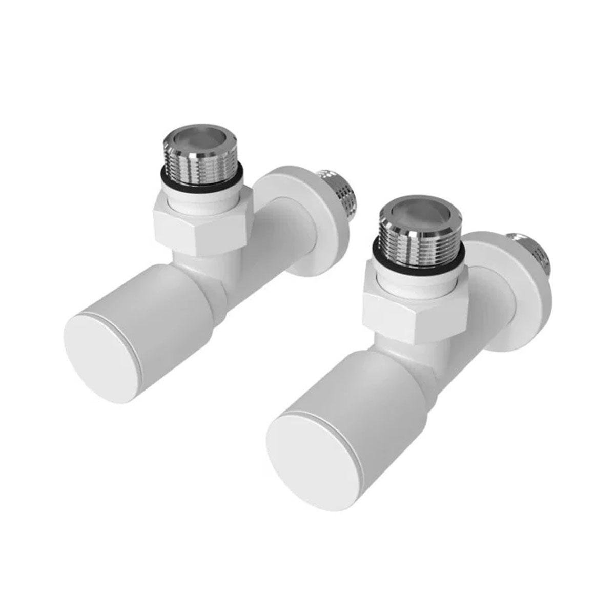 Кран угловой для полотенцесушителя Raftec 1/2"х1/2" удлиненный 2 шт. Белый