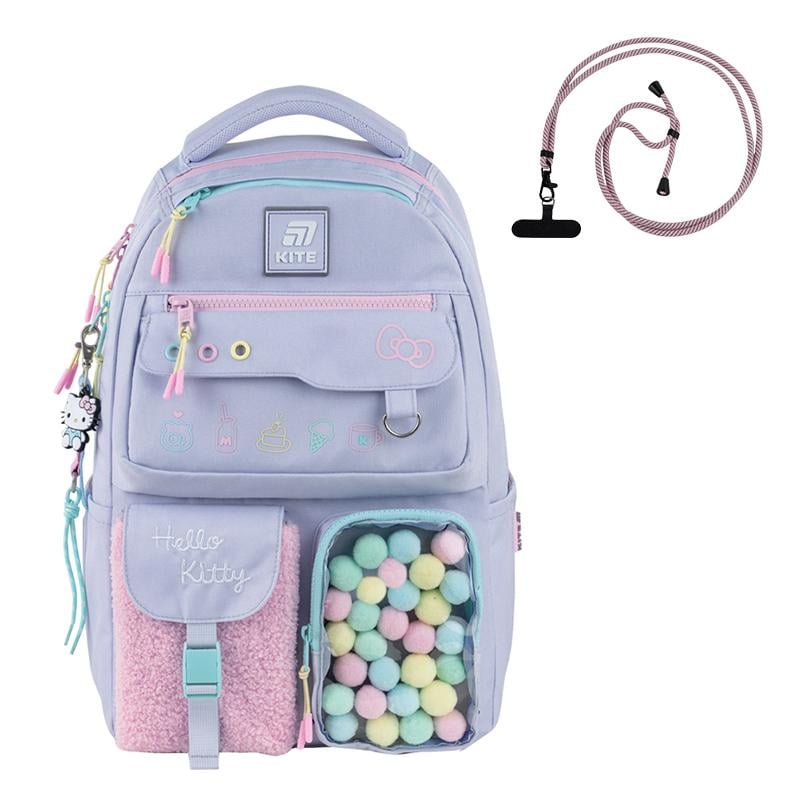 Шкільний рюкзак KITE Education teens HK25-2587M Hello Kitty з ортопедичною спинкою (995316)