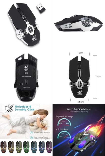 Комп'ютерна мишка ігрова акумуляторна бездротова X13 Bluetooth (SH0000152) - фото 2 Комп'ютерна мишка ігрова акумуляторна бездротова X13 Bluetooth (SH0000152) - фото 2