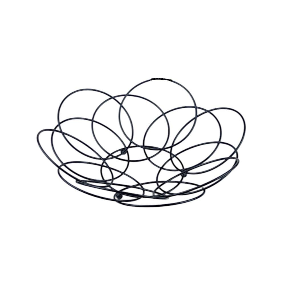 Фруктовница металлическая Stenson R99898 d 28х8 см Черный (26712676)