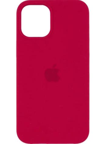 Силіконовий чохол Silicone Case Iphone 12 Pro Max rose-red