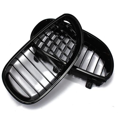Решетка радиатора для BMW E60/61/M5 2003-2009 Черный глянцевый (00120)