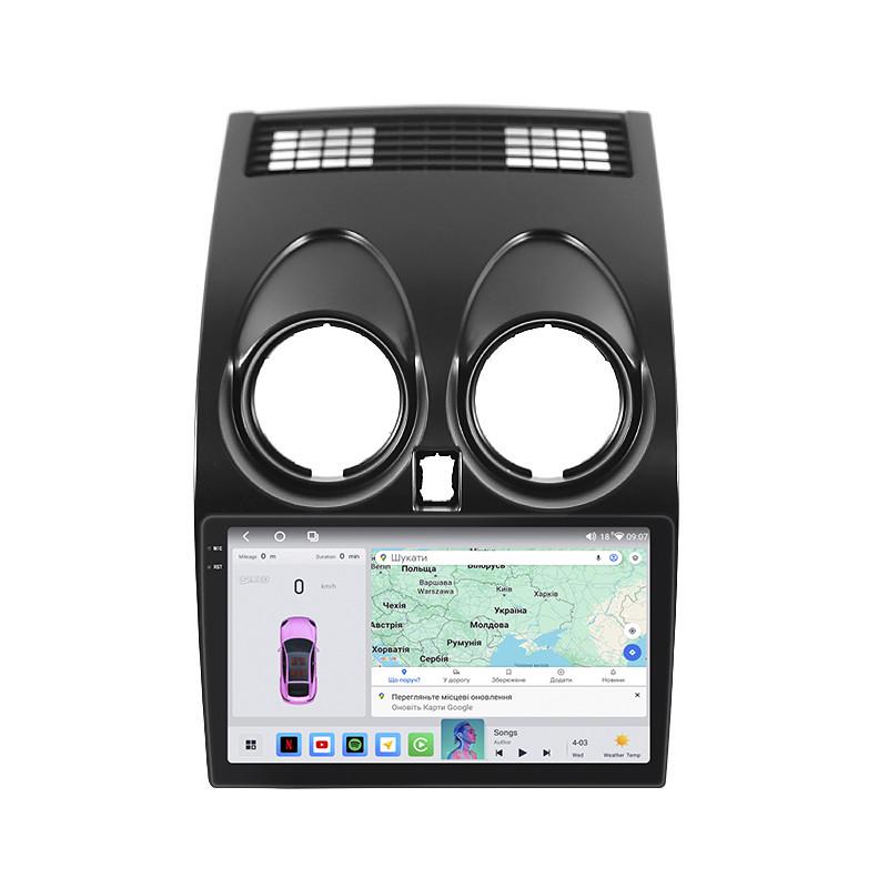 Автомагнітола штатна Lesko 4G/QLED/360°/CarPlay/GPS/Wi-Fi для Nissan Qashqai I Рестайлінг 2010-2013 4/64Gb 9" (2314017604)