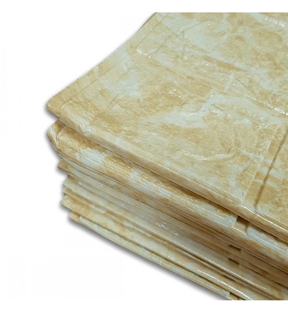 3D-панель самоклеящаяся декоративная Кирпич в рулоне 20000x700x3 мм Бежевый мрамор - фото 3 3D-панель самоклеящаяся декоративная Кирпич в рулоне 20000x700x3 мм Бежевый мрамор - фото 3