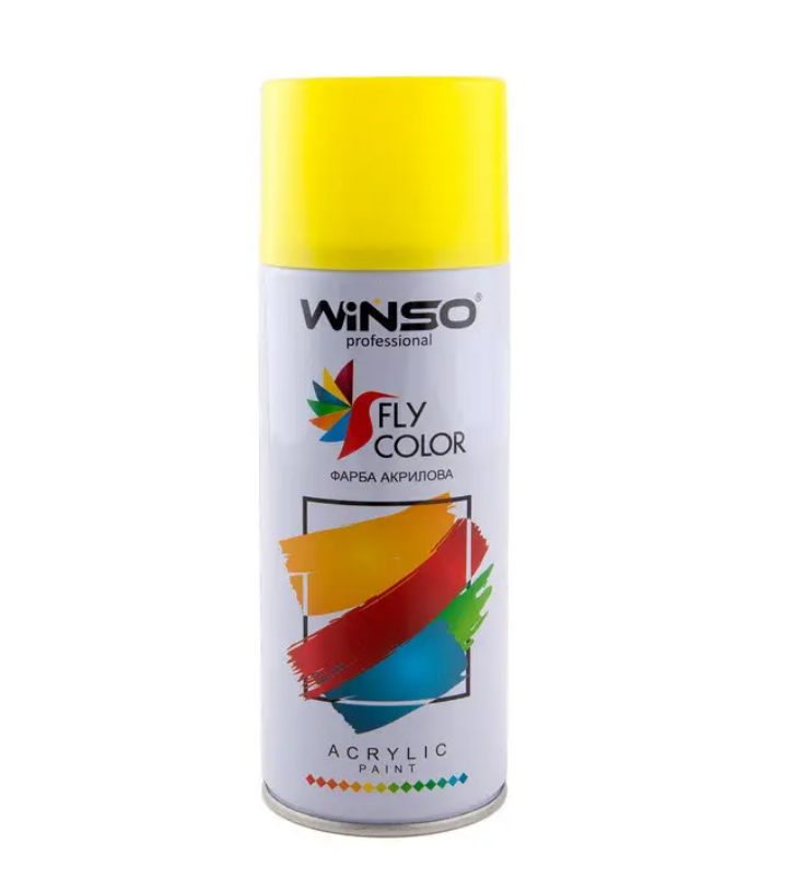 Краска акриловая Winso Spray 450 мл RAL1023 Traffic yellow (X-1624)
