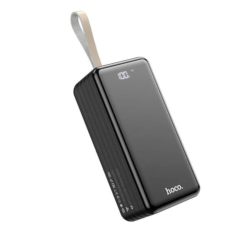 Повербанк HOCO Large Display Power Bank DB21 4USB/Type-C/Lightning 2,1A 80000 mAh Black (DB21) - фото 3