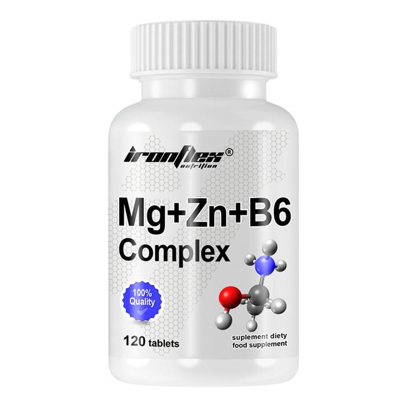 Магній та вітамін В6 IronFlex Mg + Zn + B6 Complex 120 табл. (21377-01) Магній та вітамін В6 IronFlex Mg + Zn + B6 Complex 120 табл. (21377-01)