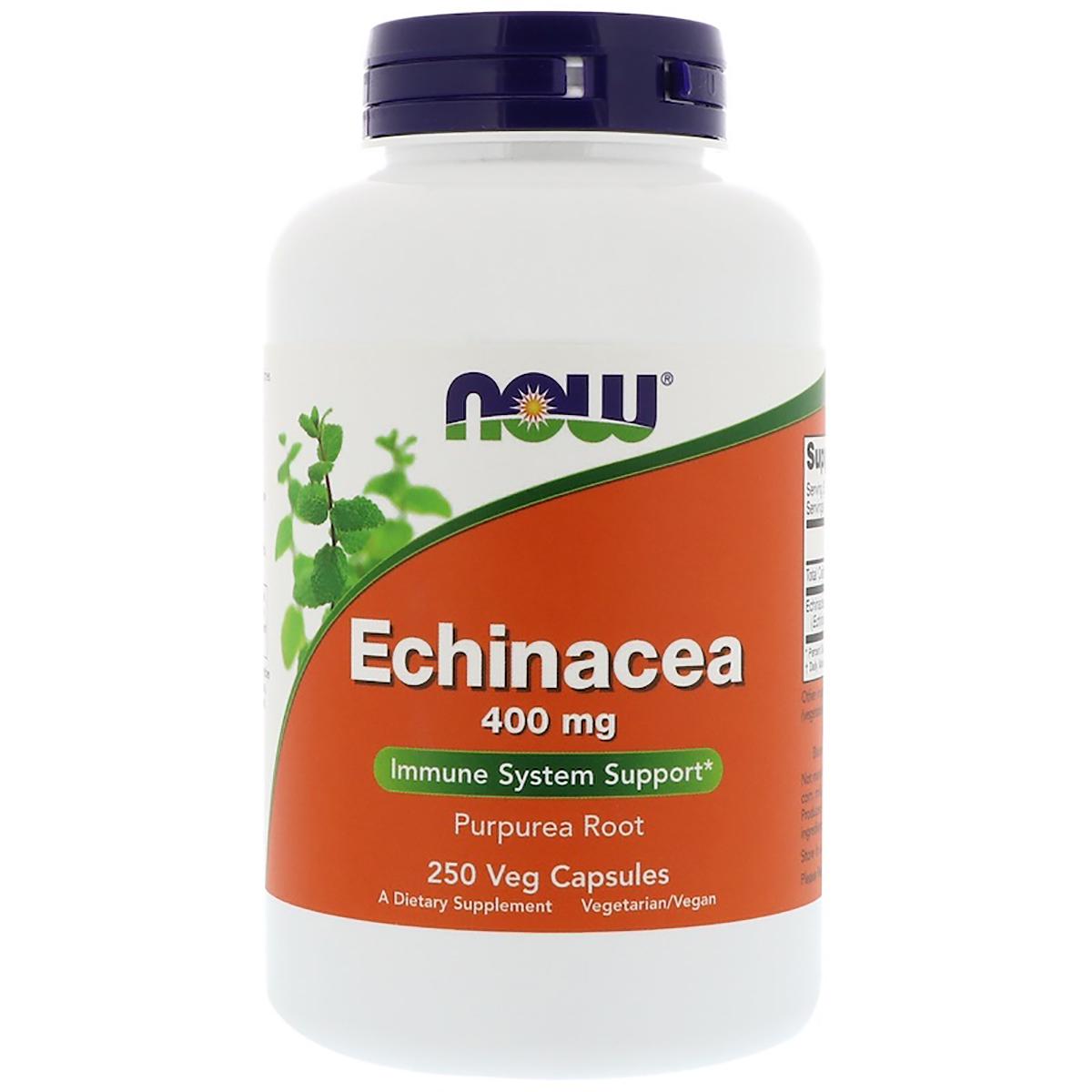 Ехінацея Now Foods Echinacea Purpurea 400 мг 250 капсул (NF4662)