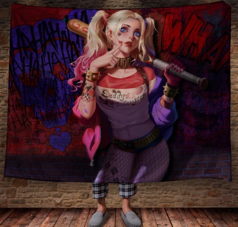 Плед с 3D принтом Харли Квинн с битой 150x200 см (epi_1109)