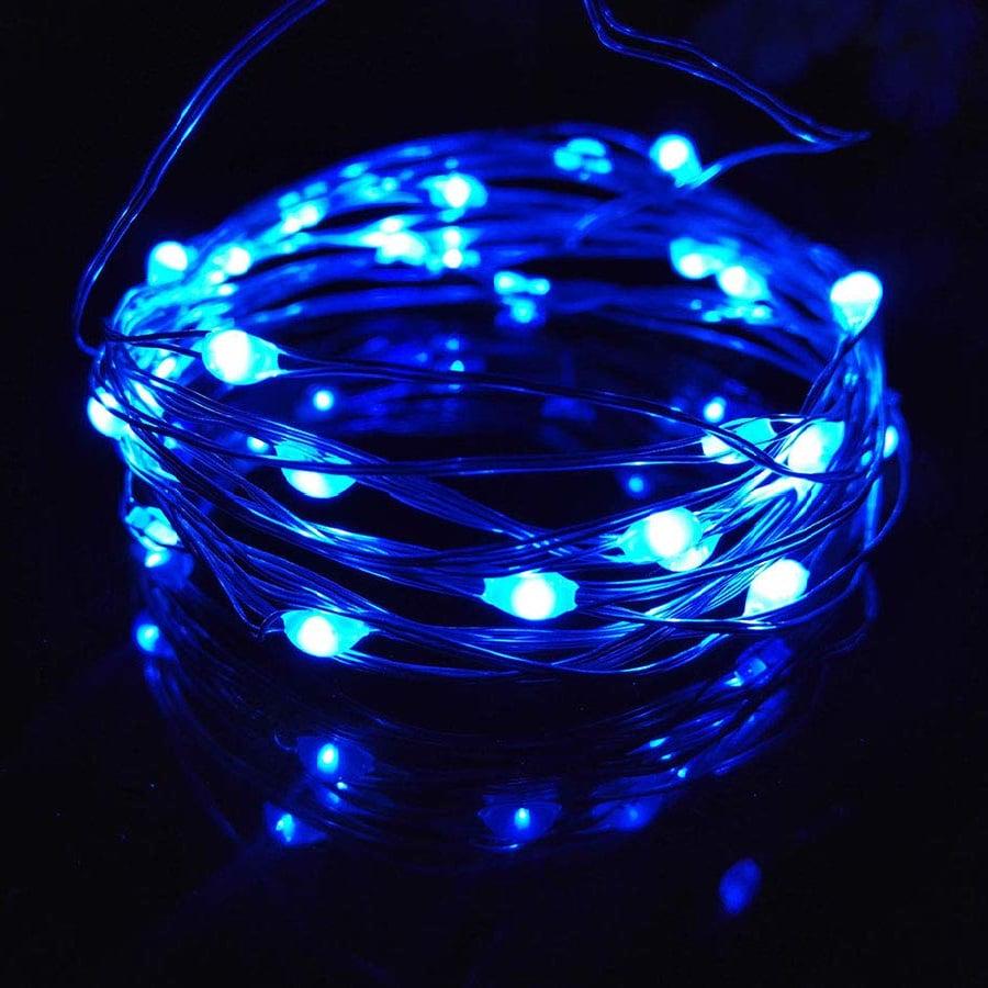 Гирлянда светодиодная 6м на батарейках Ledart Синяя