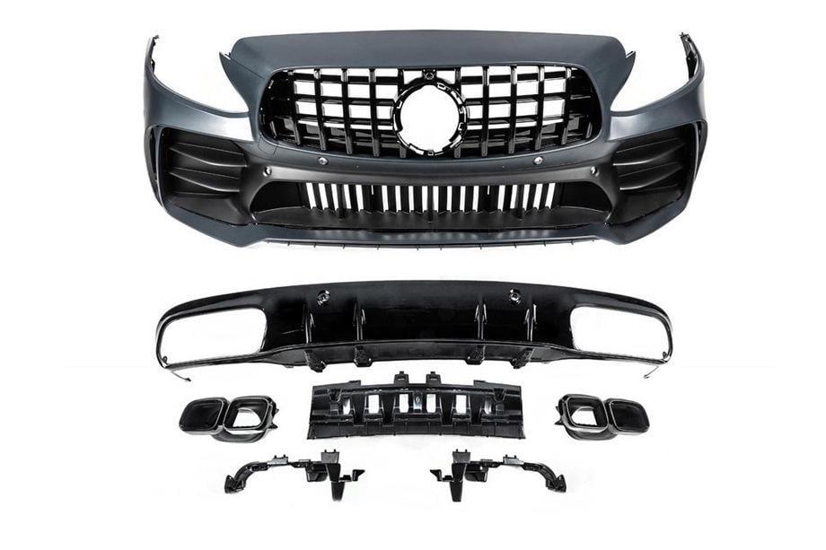 Комплект обвесов с диффузором GBT для Coupe Black Mamba C63GT для Mercedes C-сlass W205 2014-2021гг. пластик под покраску (147320)