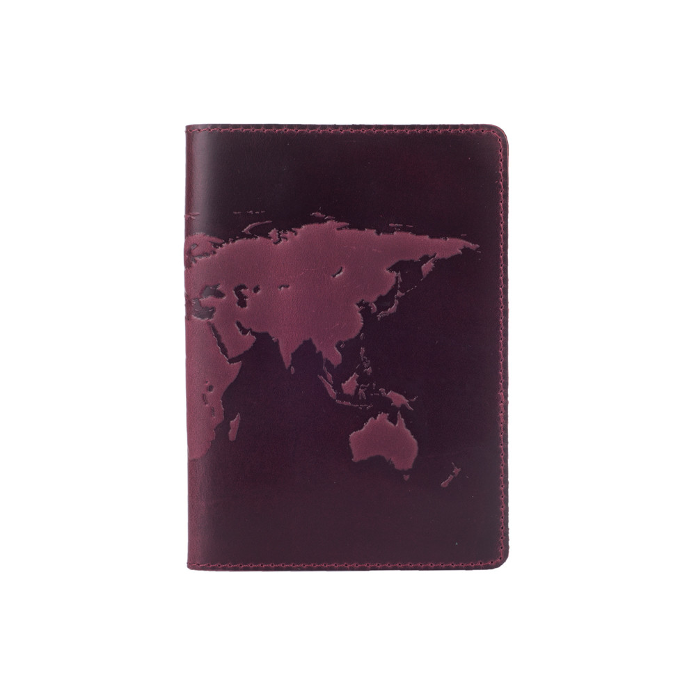 Обложка для паспорта с отделением для карт коллекция World Map Фиолетовый (PC-02-S19-1621-T001)