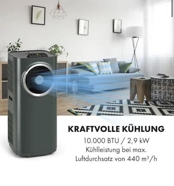 Кондиционер мобильный KLARSTEIN Kraftwerk Eco Smart 11 (10040190) - фото 3 Кондиционер мобильный KLARSTEIN Kraftwerk Eco Smart 11 (10040190) - фото 3