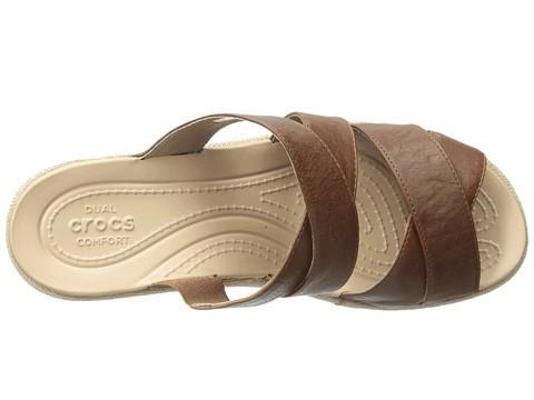 Босоножки Crocs A-Leigh Crisscross Wedge р. W10/EUR 41-42 Hazelnut (7184903) - фото 5