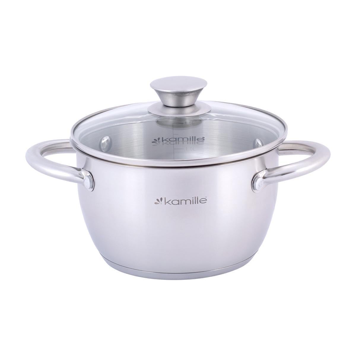 Кастрюля с крышкой Kamille из нержавеющей стали 1,5 л (33707642)