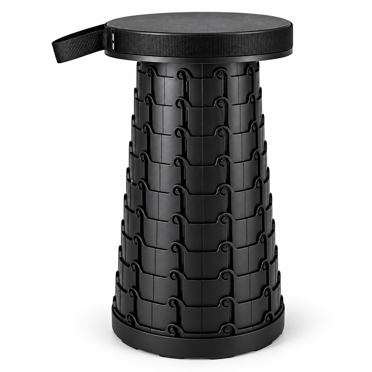 Складний телескопічний стілець Telescopic Stool Чорний (63709)