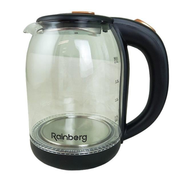 Электрочайник прозрачный Rainberg RB-2218 LED 3200 Вт 2 л (22380363)