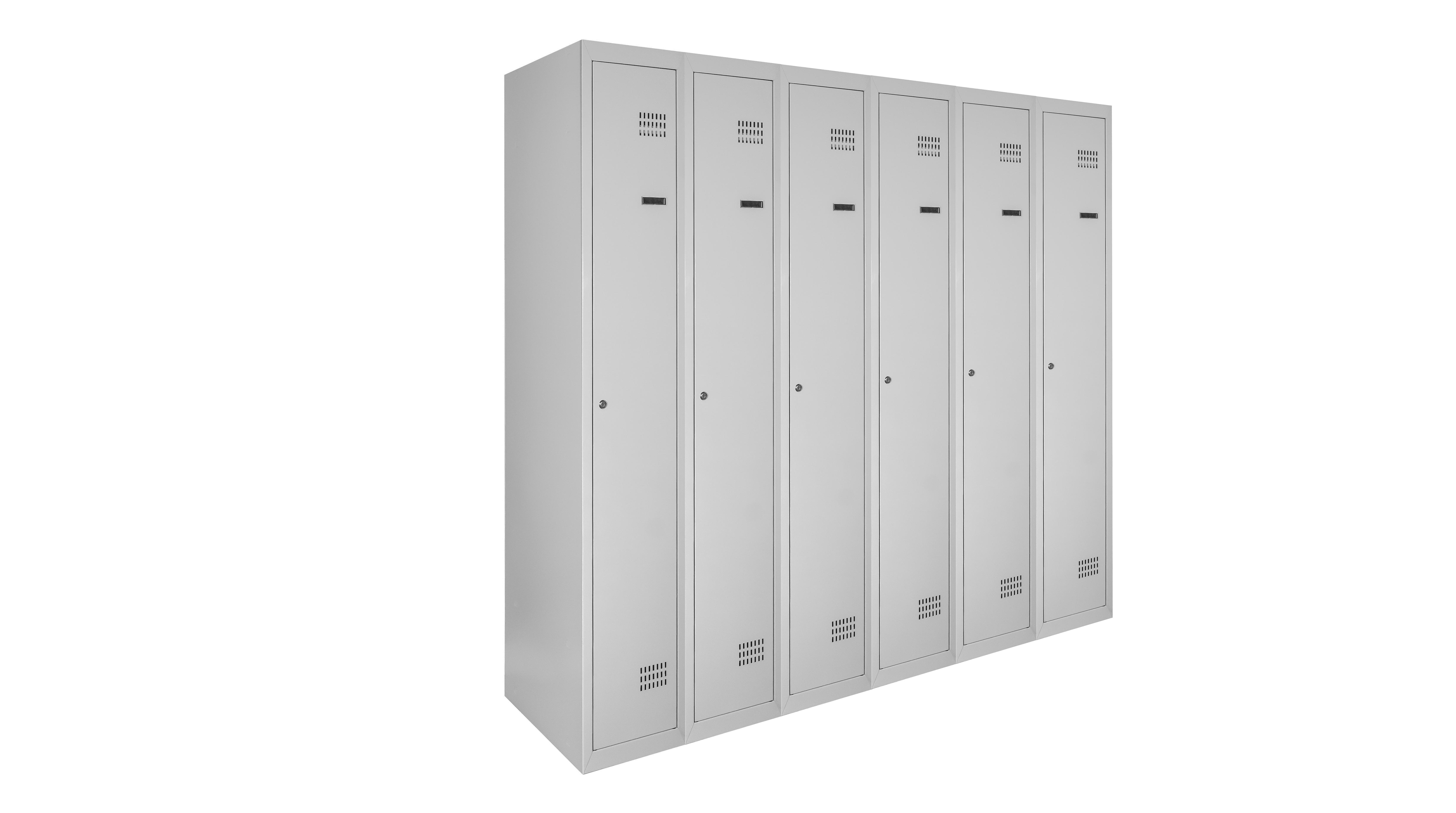 Шкаф для одежды ШОМ 6/180 металлический 180х180х50 Серый