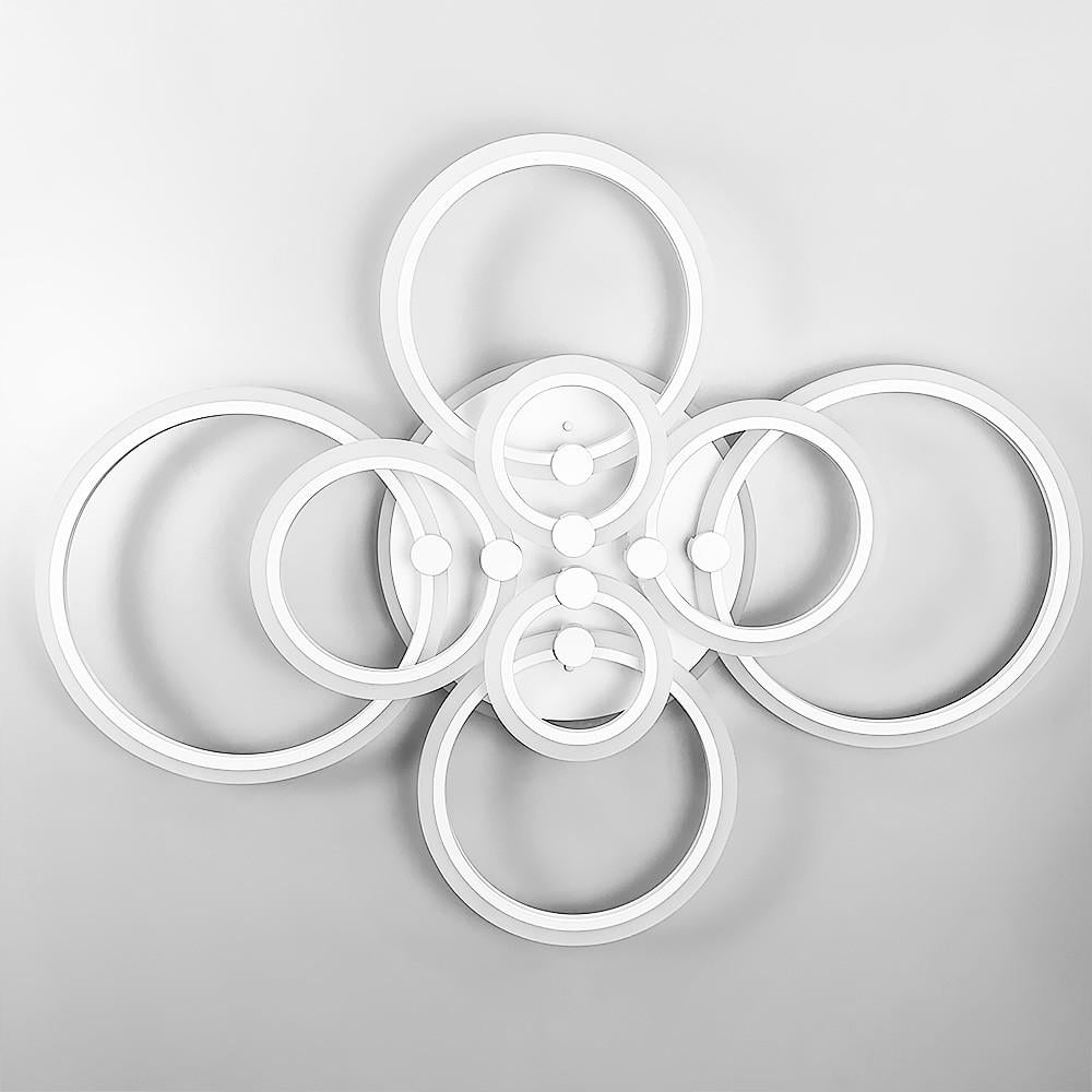 Люстра світлодіодна Senta на 8 кілець Білий (A 2374/8 RGB WT)