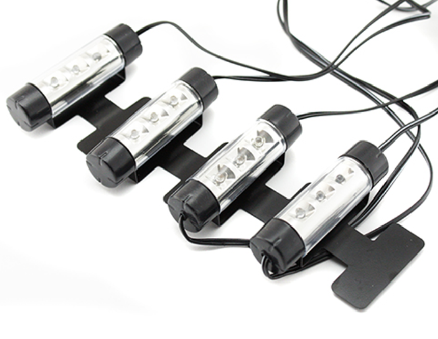 Підсвічування салону автомобіля декоративне 8 Вт 12 В 3 LED 4 шт. Синій (284997) Підсвічування салону автомобіля декоративне 8 Вт 12 В 3 LED 4 шт. Синій (284997)