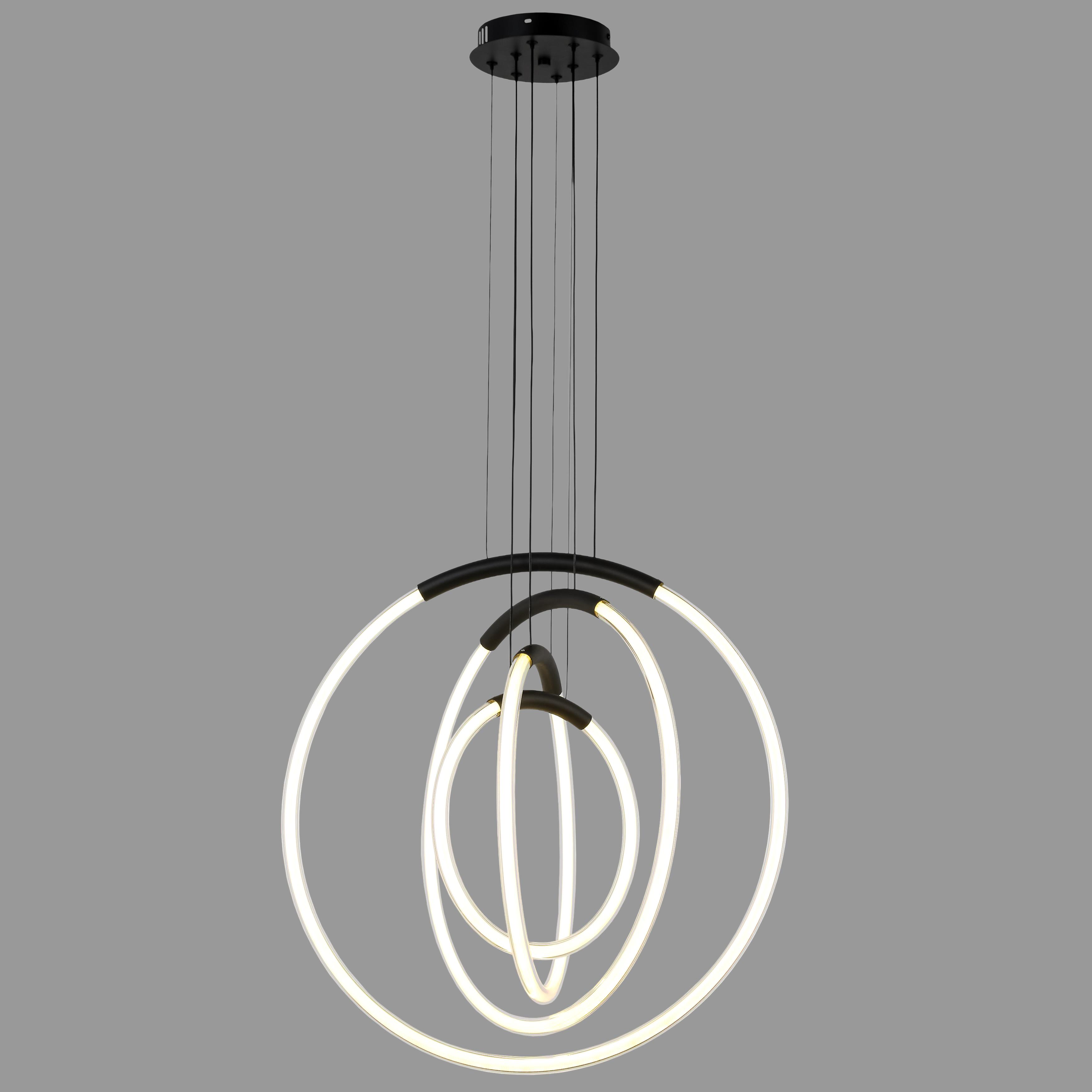 Люстра подвесная led 46W Черный (81-2022 (300/400/500/600) BK) Люстра подвесная led 46W Черный (81-2022 (300/400/500/600) BK)