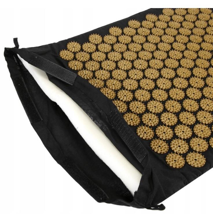 Масажний акупунктурний килимок з подушкою AKUMATA SHARK від болю в спині Gold (id_1197) - фото 3