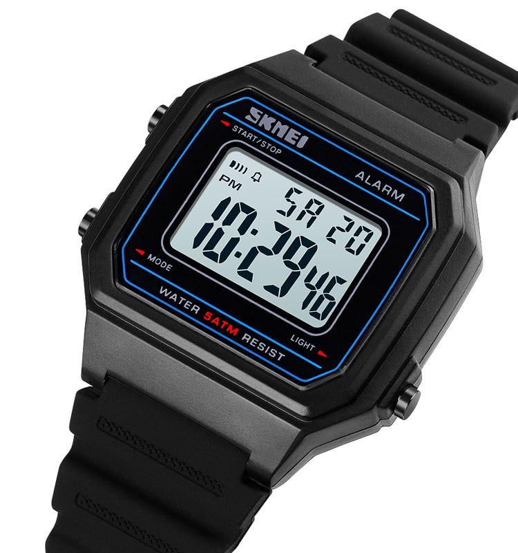 Годинник наручний Skmei 1698 Black/White (18605) - фото 2