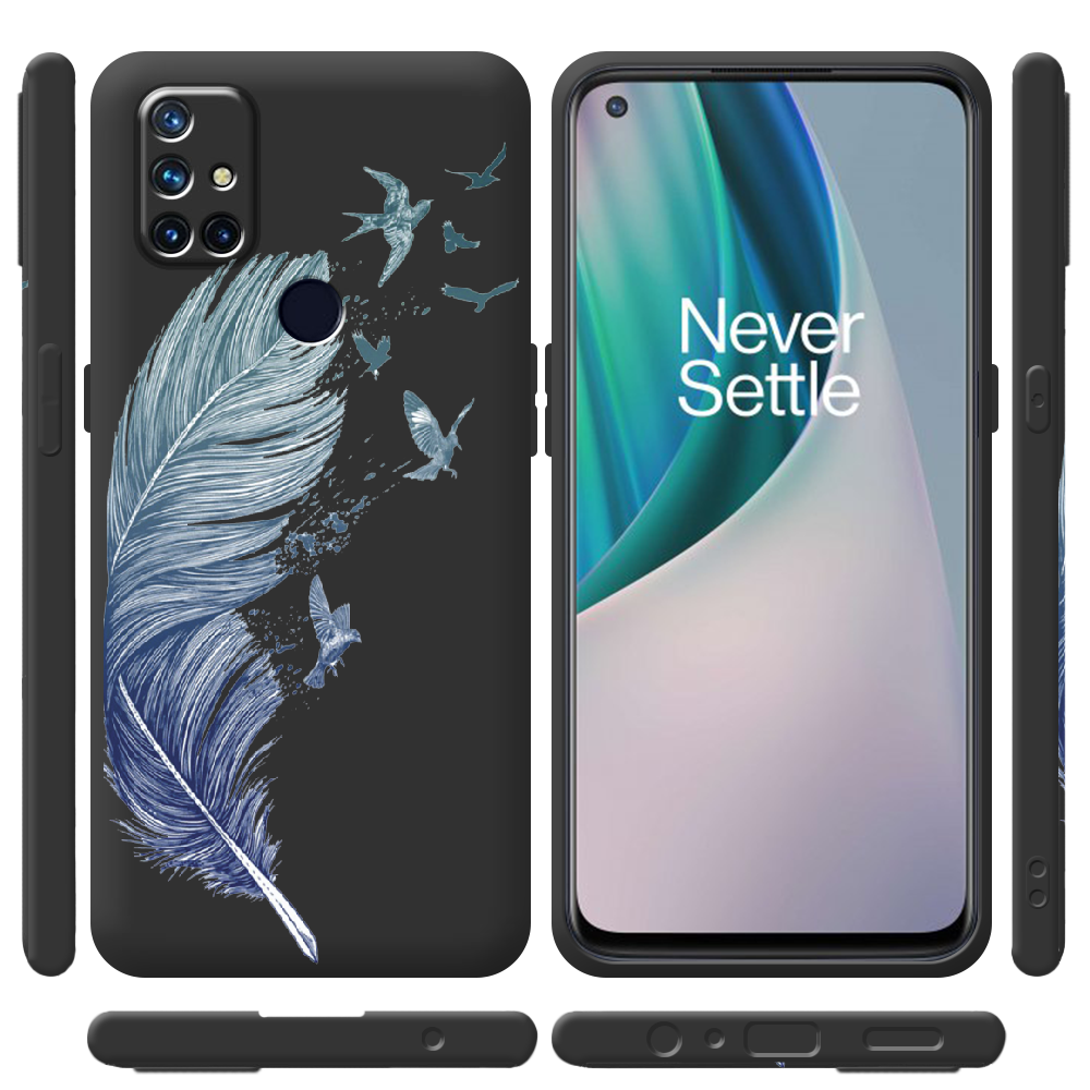 Чехол BoxFace OnePlus Nord N10 Feather Черный силикон (43633-cc38-44515) - фото 2