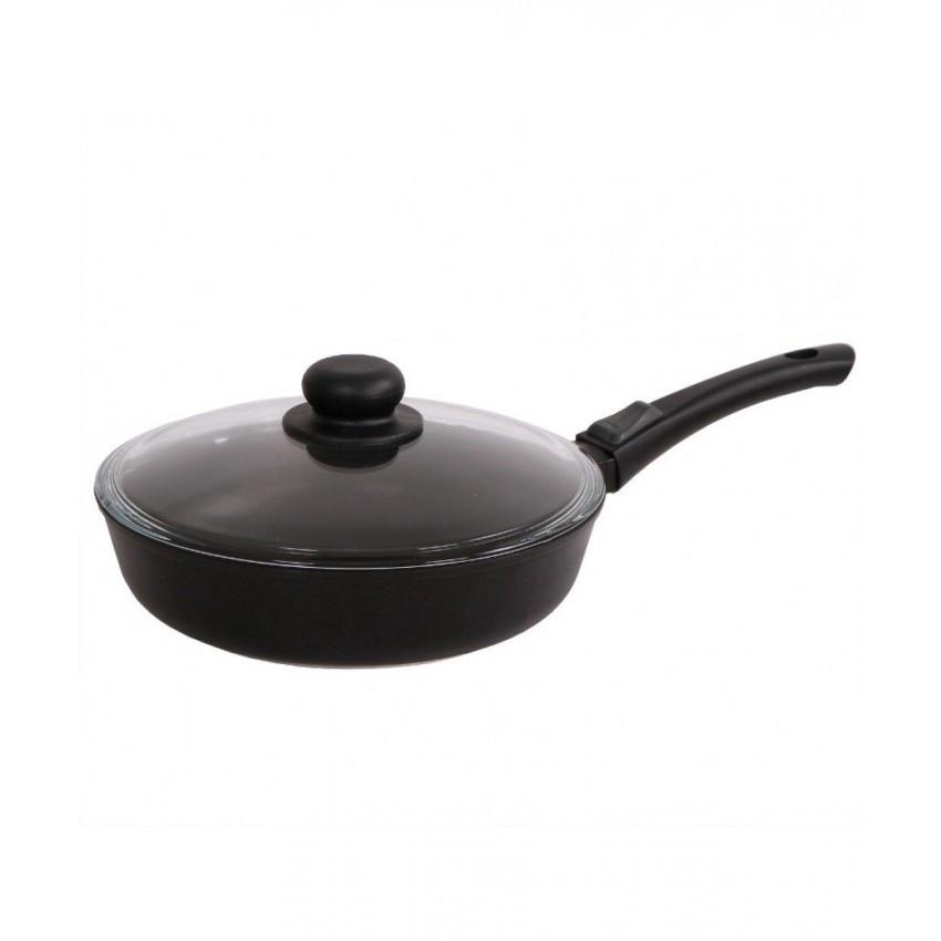 Сковорода с антипригарным покрытием и со съемной бакелитовой ручкой Биол Классик 24 см (24071ПС)