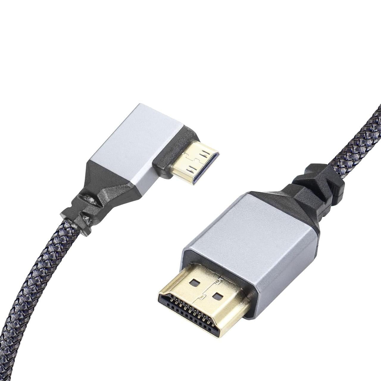Кабель-переходник SUNROZ Mini HDMI-HDMI M/F 4K 2K 60Hz 20 см Left (A-48649)