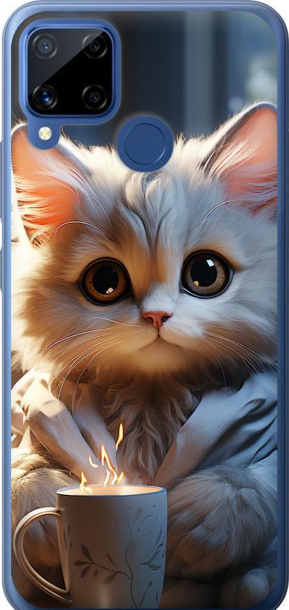 Чехол на Realme C15 White cat (5646u-2063-42517)
