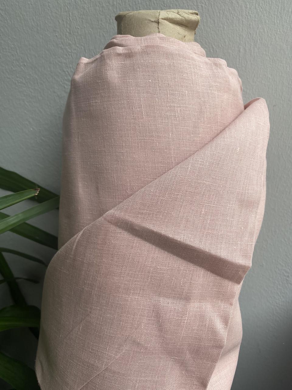 Ткань LINEN PLUS льняная 220 см 1503 Нежно-персиковый - фото 4