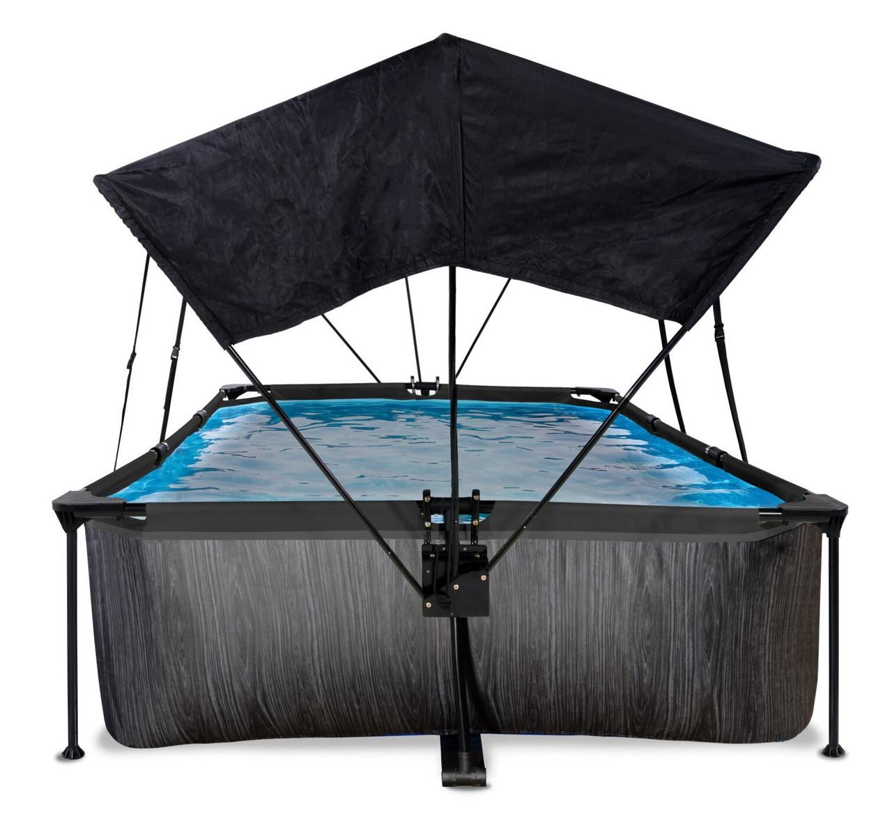 Бассейн каркасный Exit Toys с тентом 300х200х65 см Черное дерево (2448719453) - фото 3 Бассейн каркасный Exit Toys с тентом 300х200х65 см Черное дерево (2448719453) - фото 3