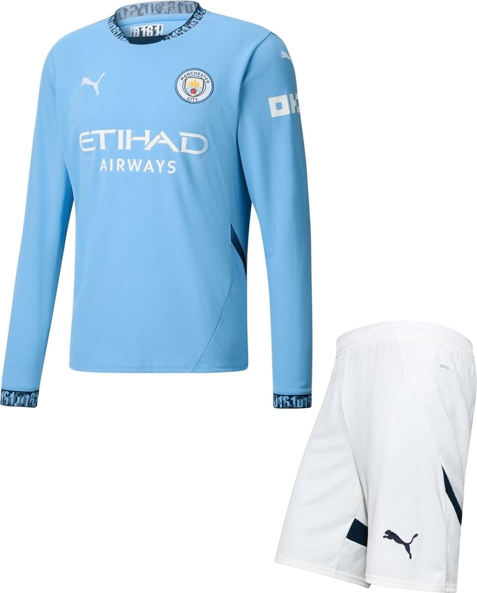 Футбольная форма с длинным рукавом Манчестер Сити 2024-2025 домашняя XL Голубовато-белый (F0123)